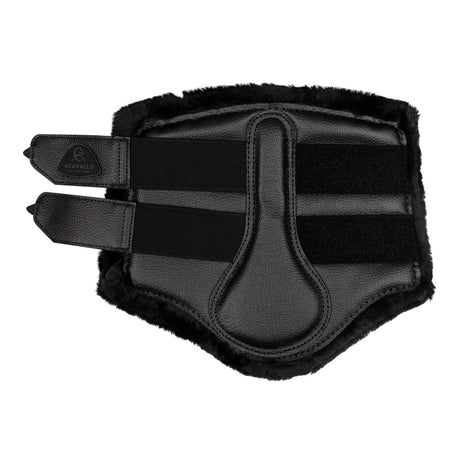Acavallo Front Brushing Boots Eco-Leather & Faux Sheepskin #colour_black