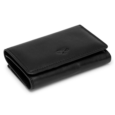 Hoggs of Fife Monarch Leather Bi Fold Purse #colour_black